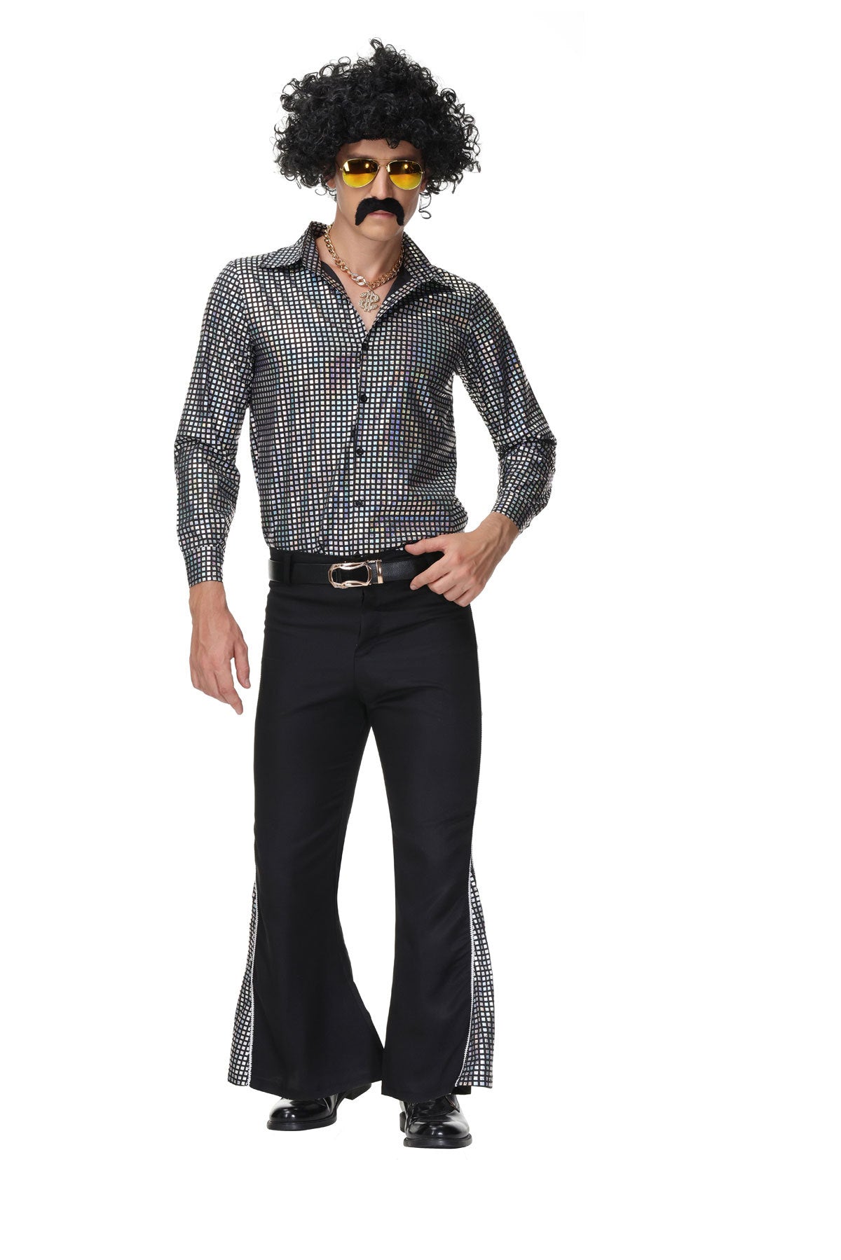 Halloween Men & Women 70s Disco Hippie Cosplay Couple Party Sets