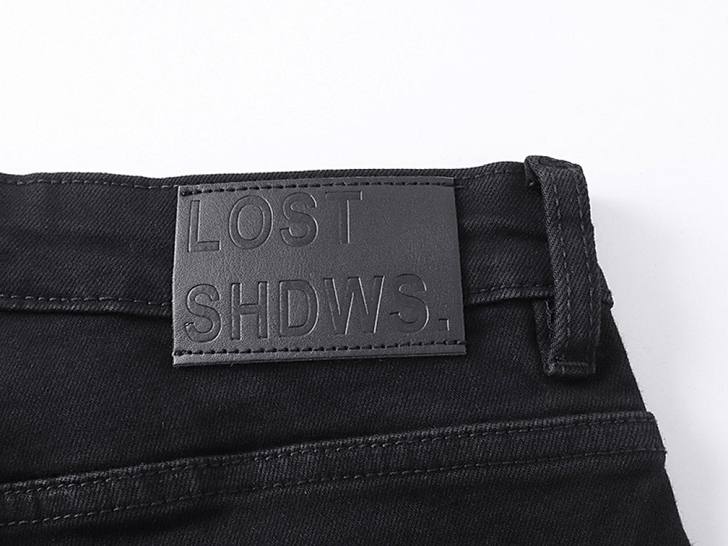 LOSTSHDWS Floral-Embroidered Flared-Hem Jeans