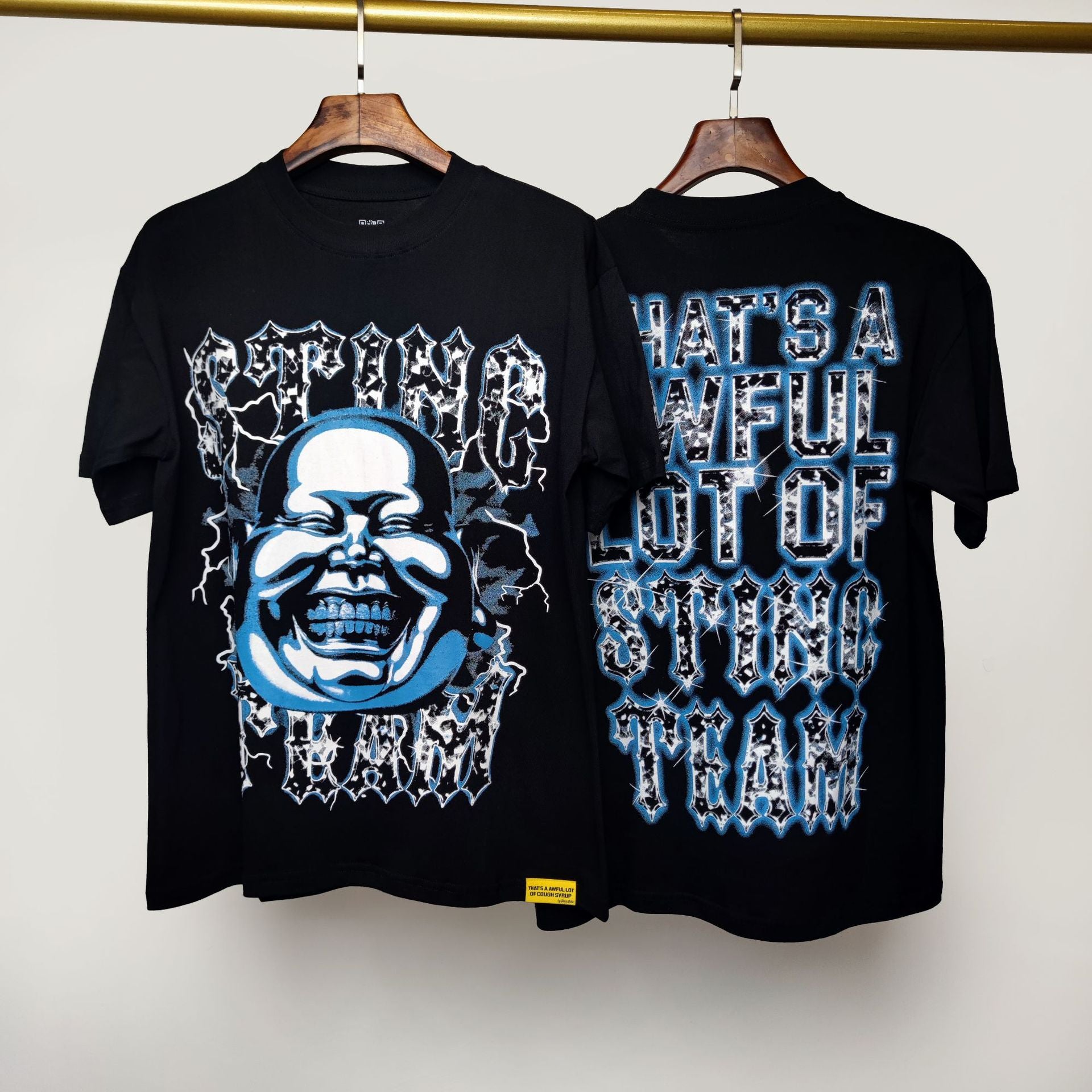 ALOCS Cough Syrup Letter Graphic Short Sleeve Tee Streetwear Unisex