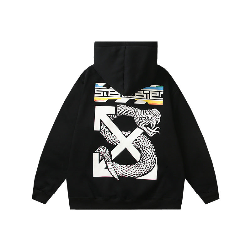 Off-White Arrow Graphic Print Hoodie Streetwear Unisex