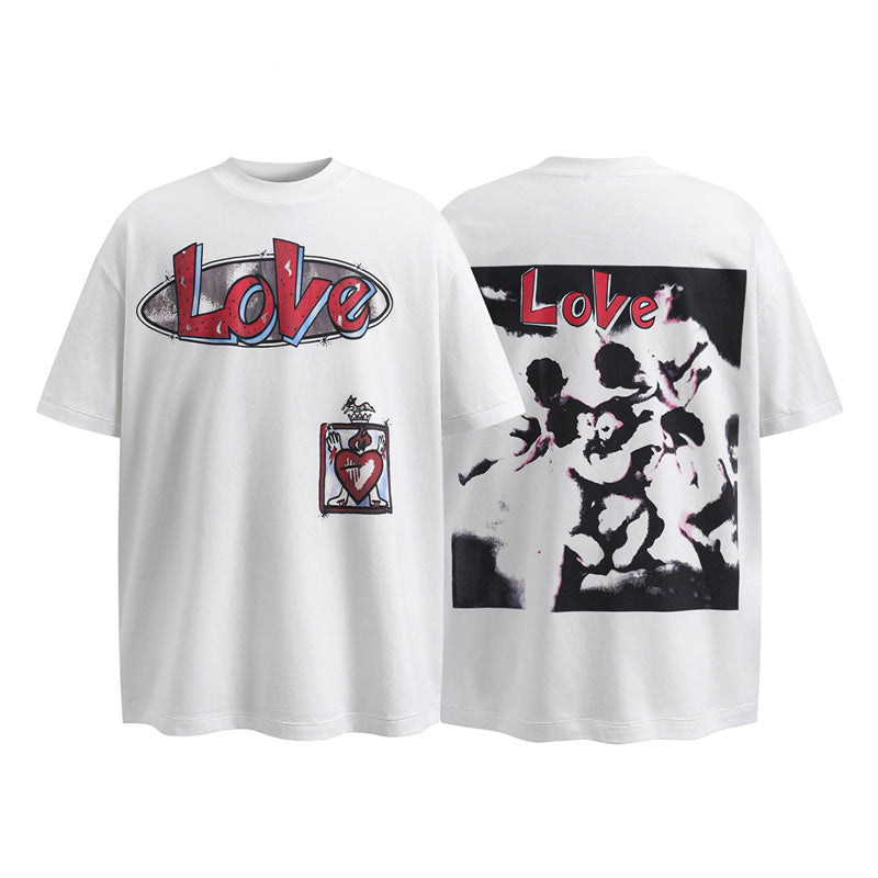 Saint Michael Vintage Washed Distressed Hole Loose Streetwear T-Shirt