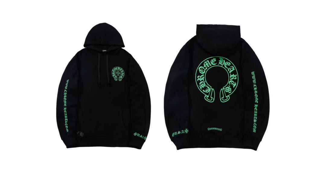 Chrome Hearts Gothic Graphic Print Pullover Hoodie Streetwear Unisex