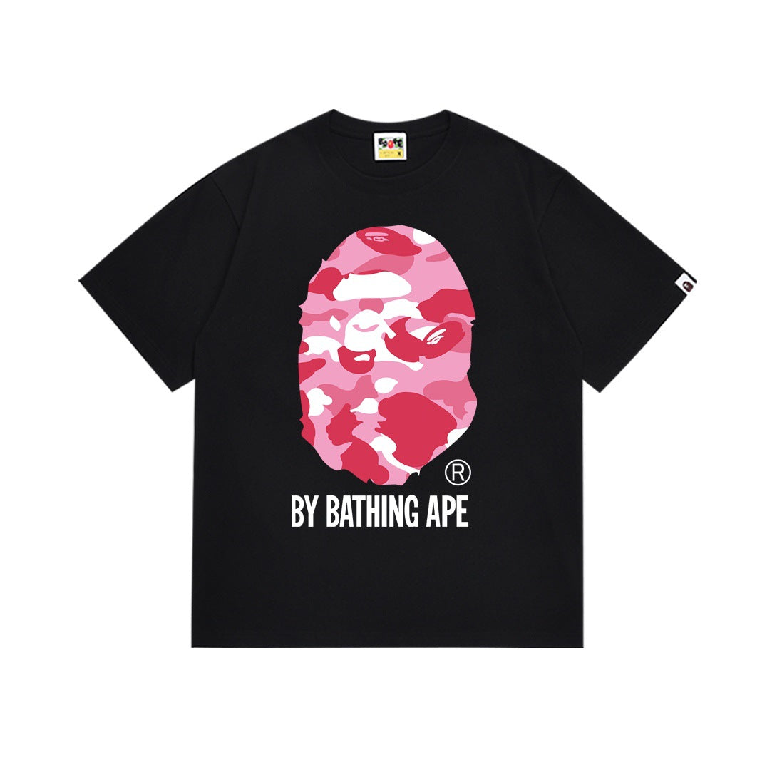 Bape Multi‑Camo Ape Head Graphic Oversized Tee Streetwear Unisex