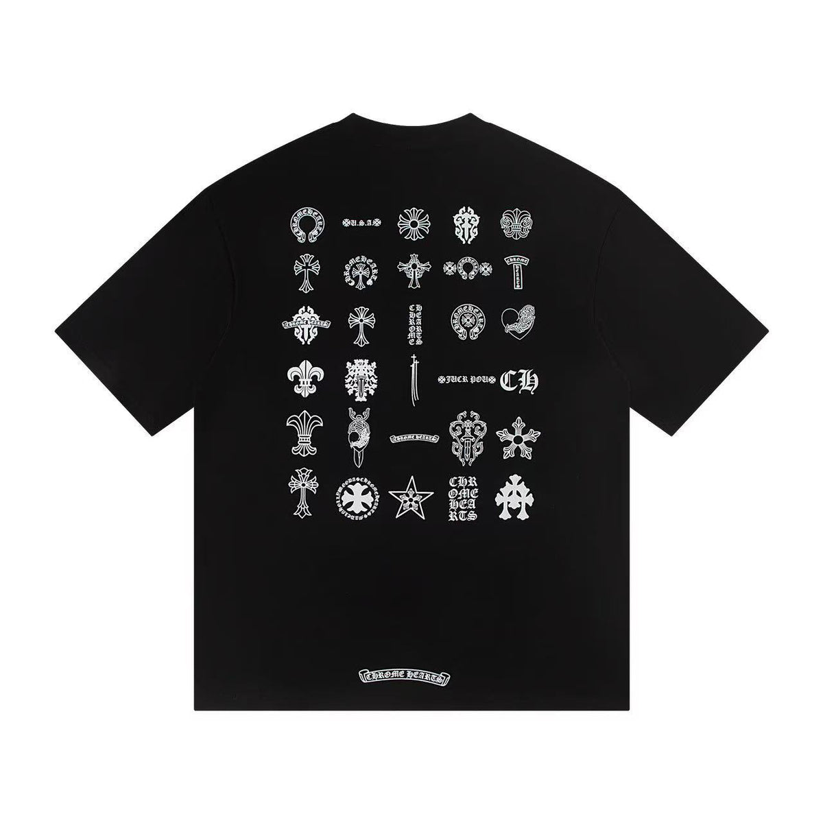 Chrome Hearts Horseshoe Cross Print Short Sleeve Tee Unisex