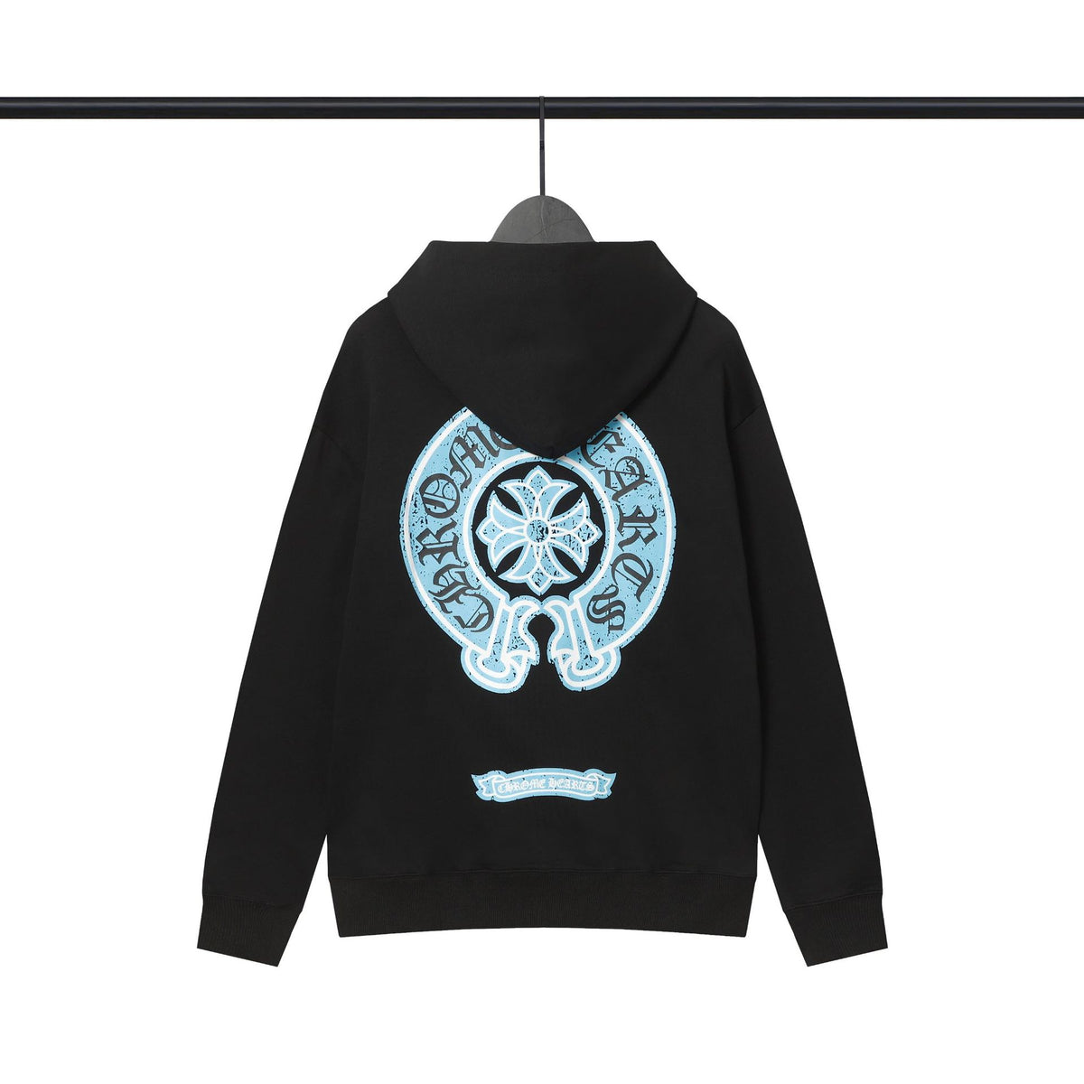 Chrome Hearts Multi‑Cross Sanskrit Graphic Oversized Hoodie Streetwear