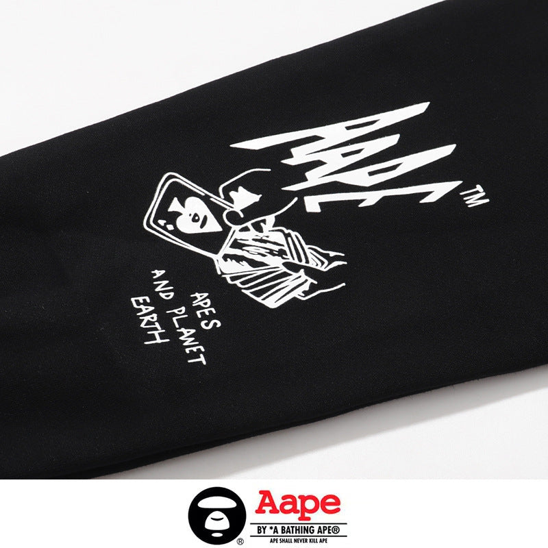 BAPE Aape Ape Face Print Cuffed Jogger Sweatpants Unisex