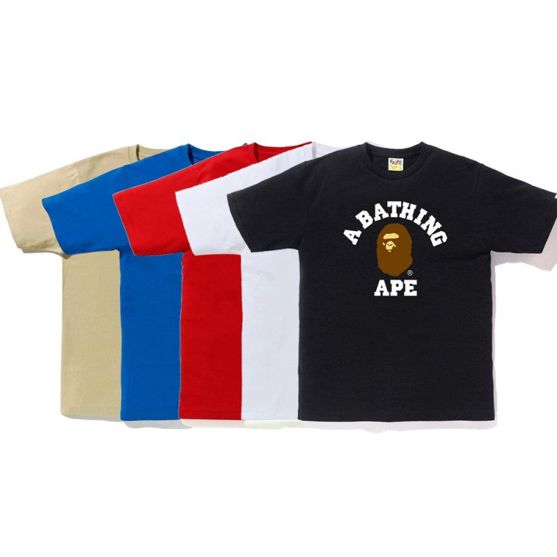 BAPE Camo Shark Ape Head Print Crew Neck Short Sleeve T‑Shirt Unisex