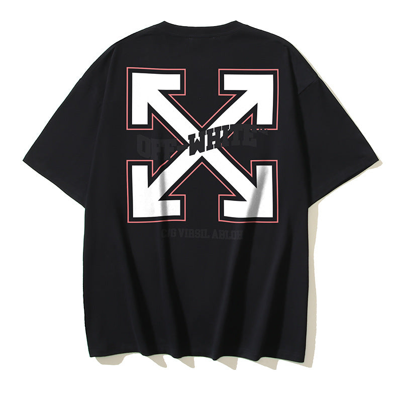 Off‑White Multi‑Sketch Arrow Graphic Oversized Tee Streetwear Unisex