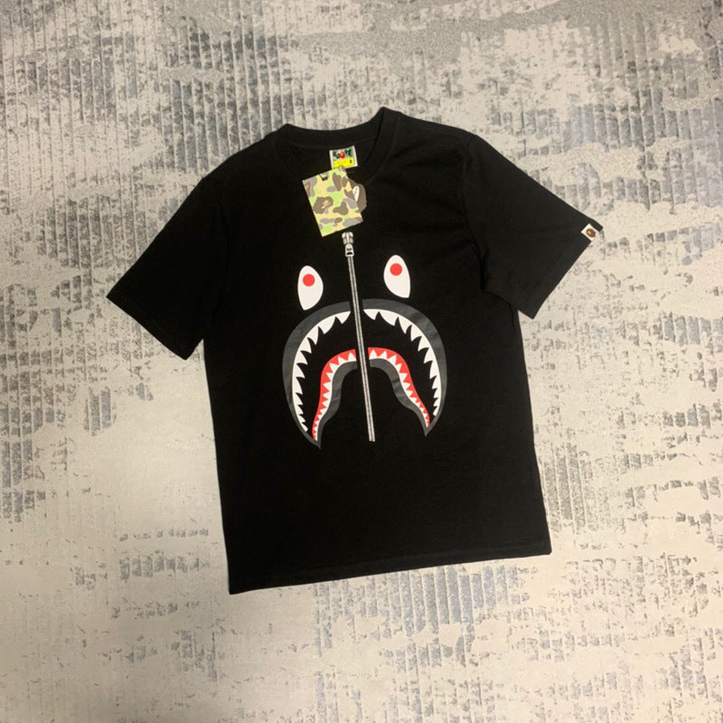Bape Ape Head Shark Multi‑Print Oversized Tee Streetwear Unisex