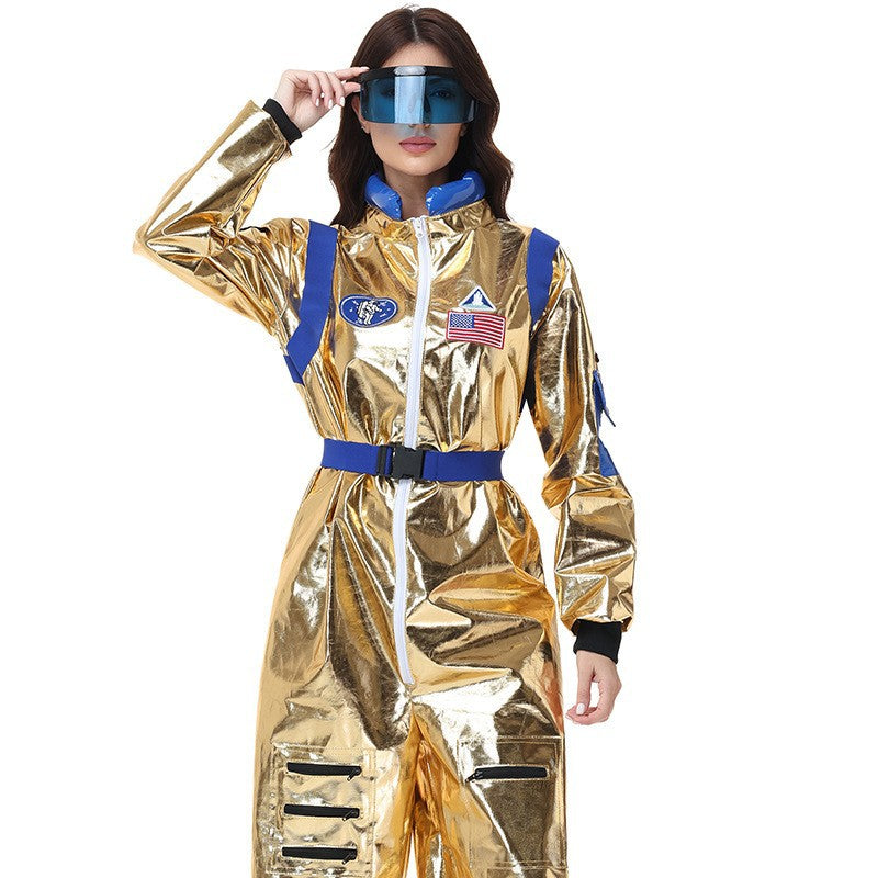 Halloween Women Astronaut Space Suit Cosplay Pilot Jumpsuit Party Sets