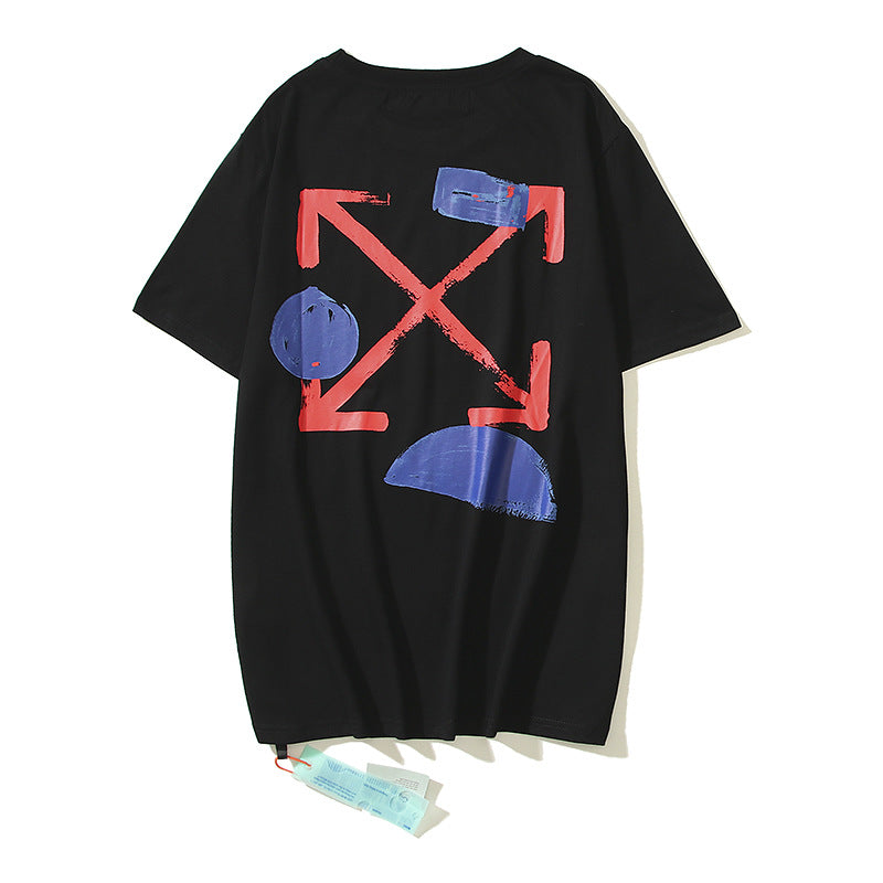 Off White Arrow Graphic Print Short Sleeve Tee Streetwear Unisex