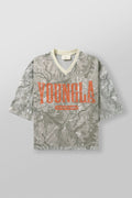 YOUNGLA 4187 Varsity Football Cropped Jersey