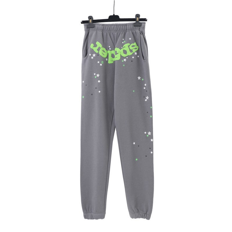 Sp5der Foam Print Spider Web Hoodie Sweatshirt Jogger Pants Set