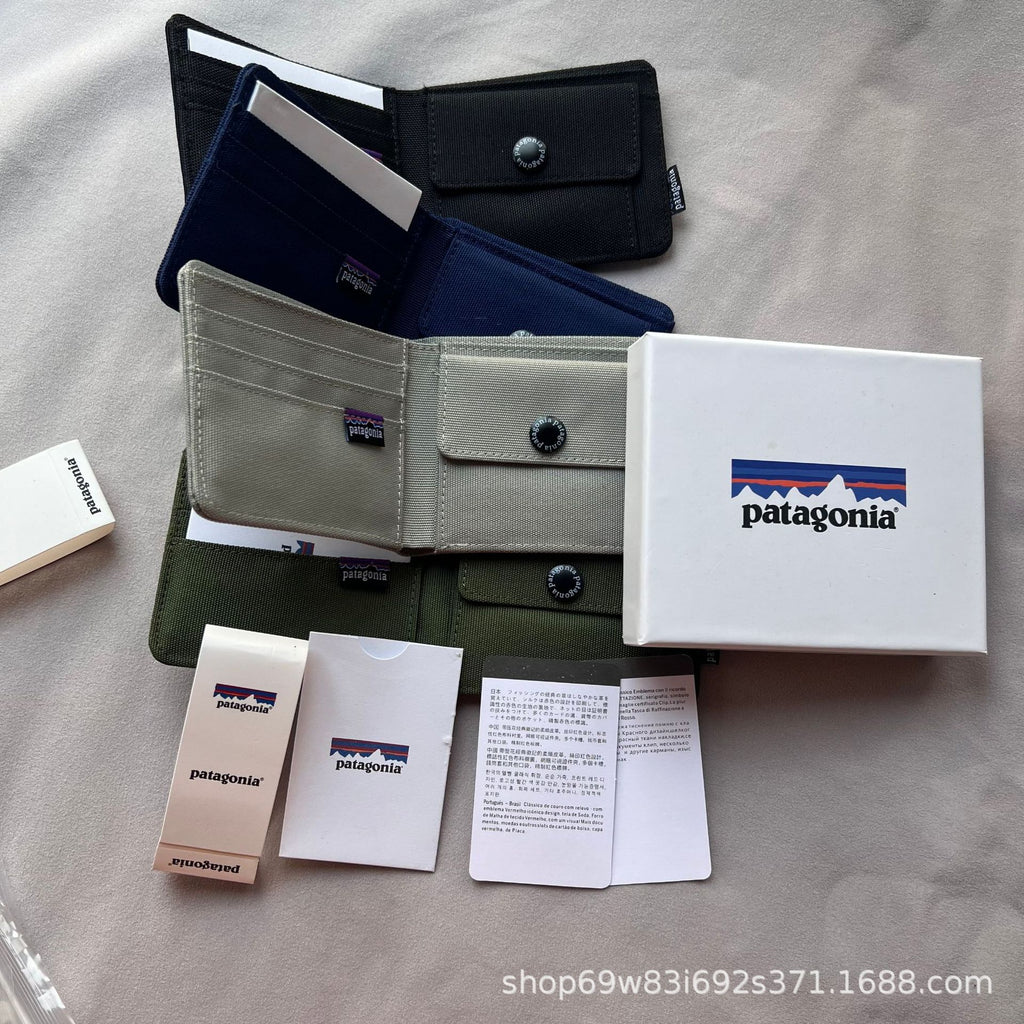 Patagonia Patch Logo Bifold Wallet Multi Oxford Canvas Card Holder