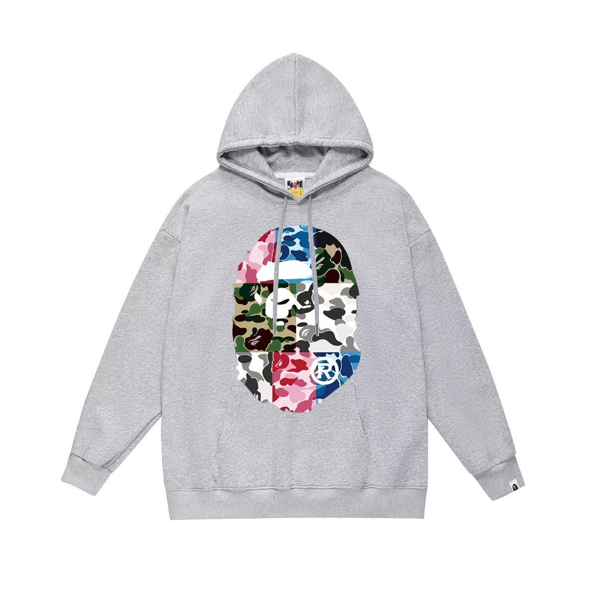 BAPE Hoodie Multi Camo Ape Head Print Street Fleece Pullover