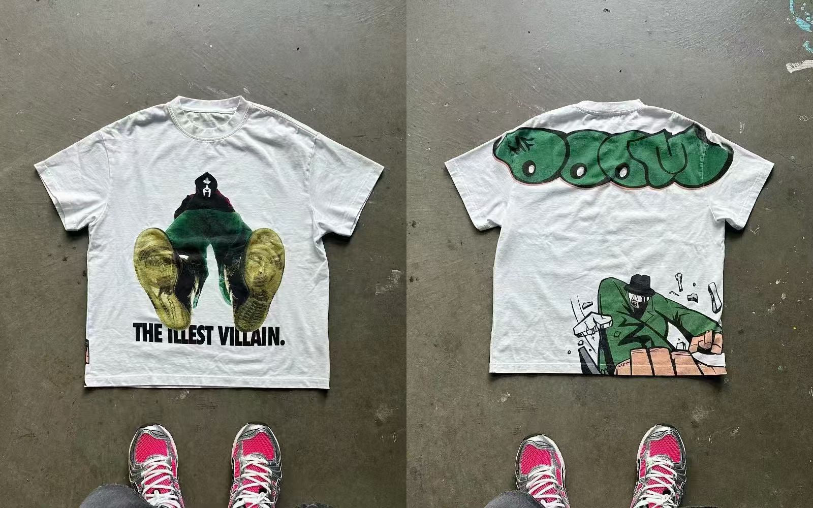Y2K Punk Vintage NBA & Skimaske Streetwear Unisex Baumwoll-T-Shirt