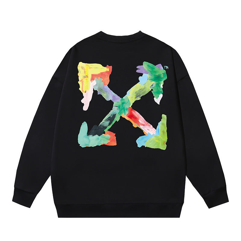 Off-White Multi Graphic Arrow Logo Unisex Crew Neck Sweatshirt