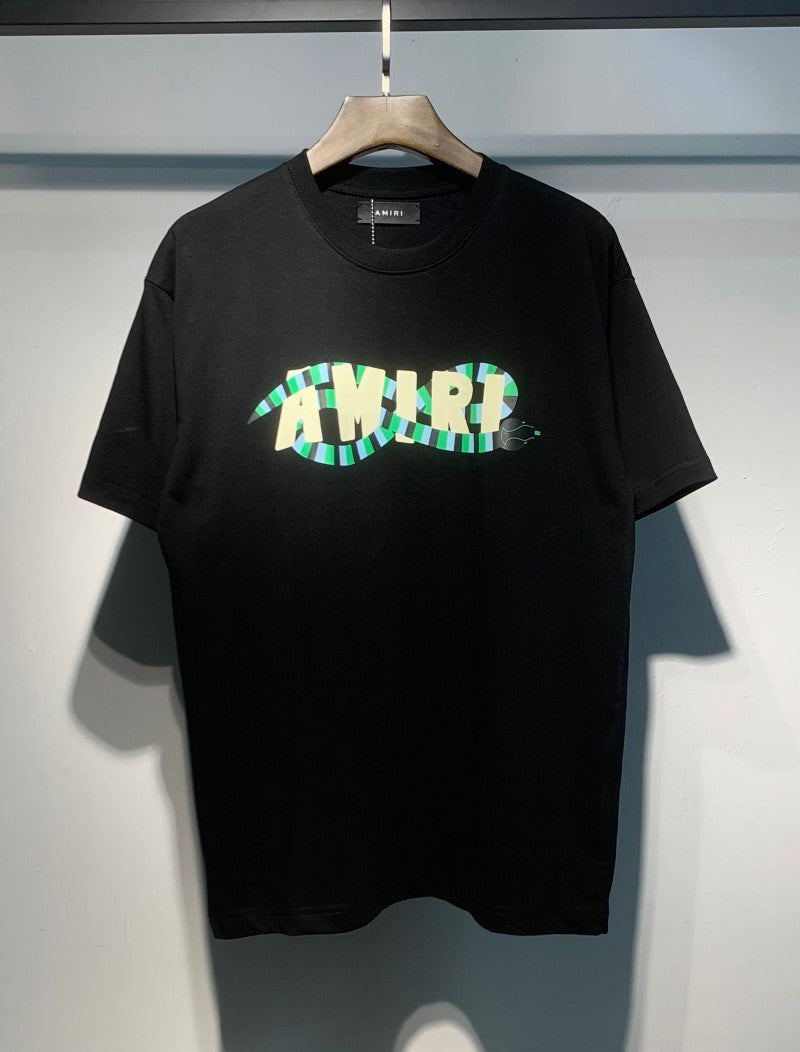 Amiri Multi‑Print Peace Dove Graffiti Oversized Tee Streetwear