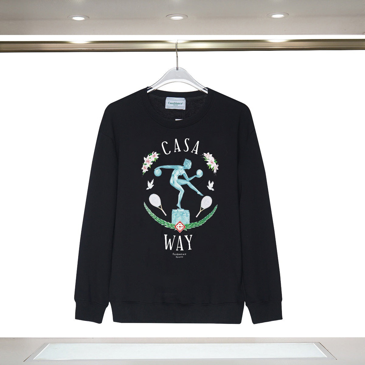 Casablanca Art Graphic Crewneck Sweatshirt Vintage Casual Pullover