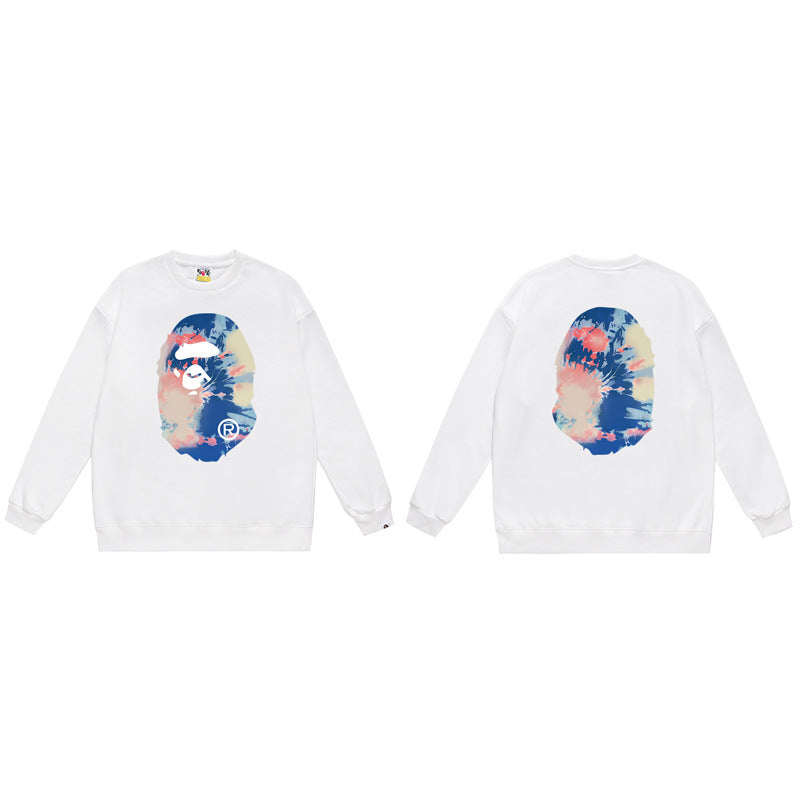 BAPE Ape Head Crewneck Sweatshirt Multi Print Streetwear Pullover