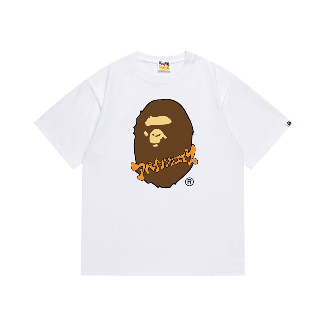 Bape Camo Ape Head Multi‑Color Crew Neck Streetwear Tee Unisex