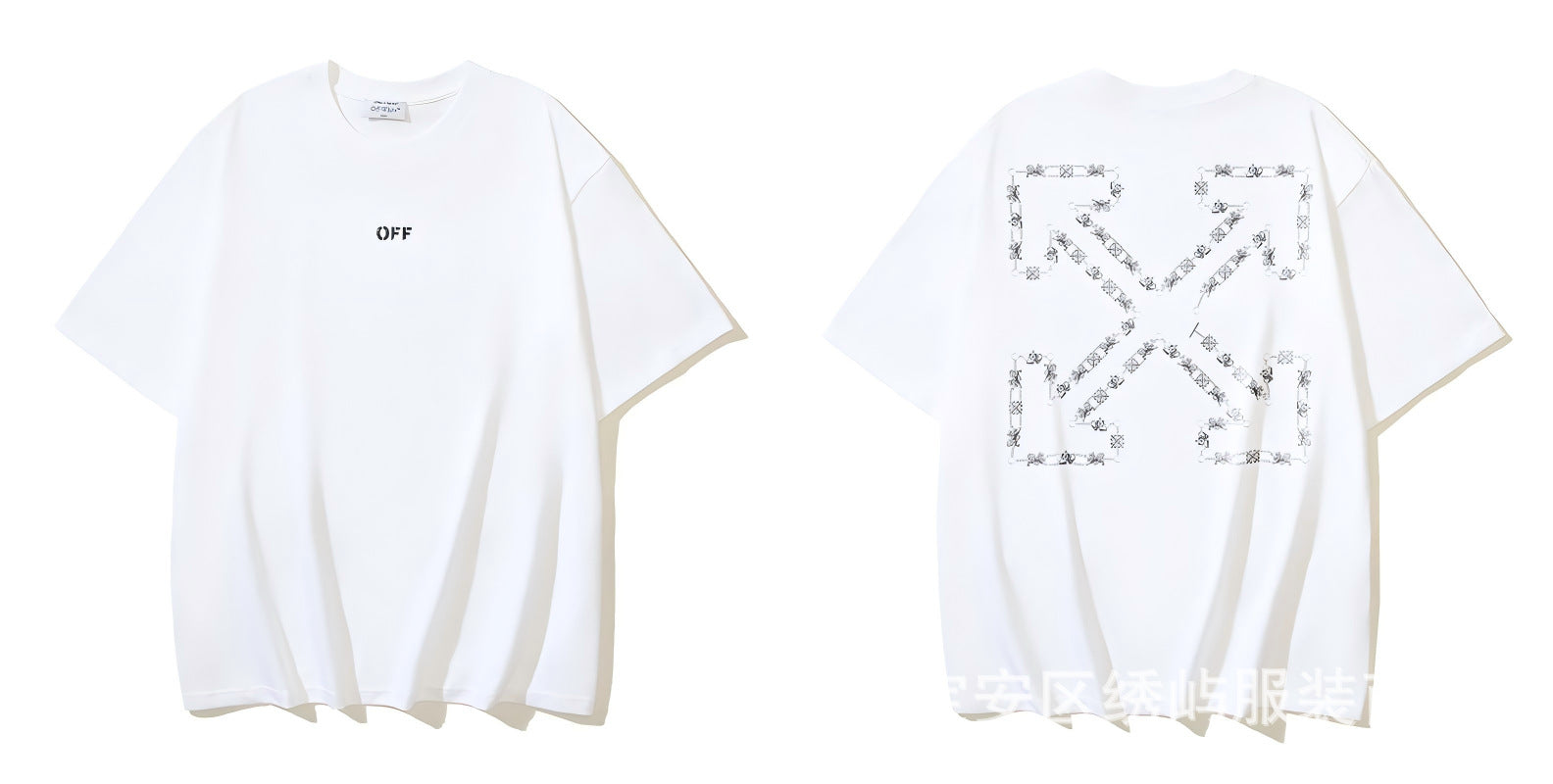 Figure Arrow Graphic Print Streetwear Crew Neck Short Sleeve T Shirt