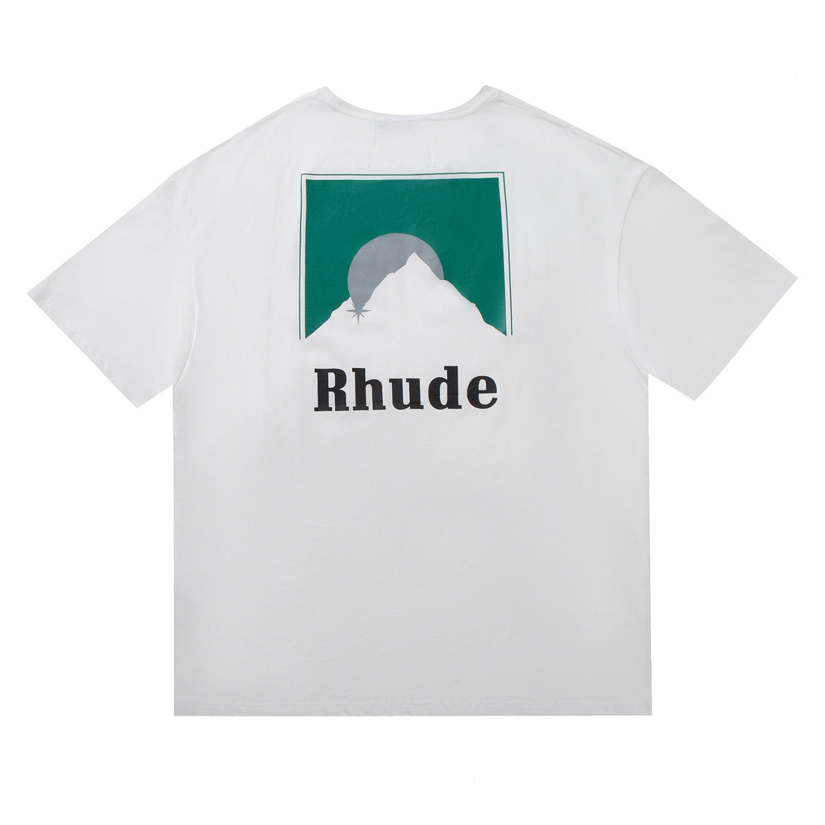 Rhude Graphic Tees Vintage High Street Loose Couple Crew Neck T-Shirt