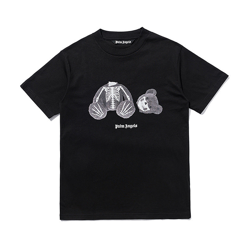 Palm Angels Teddy Bear Graphic Tee Loose Unisex Streetwear T-Shirt
