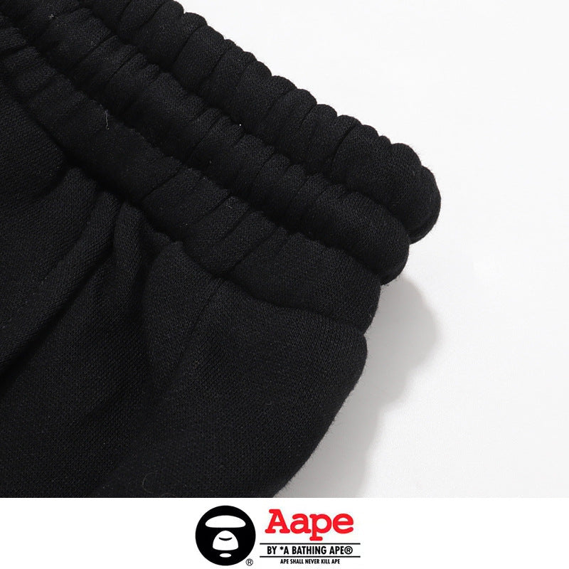 BAPE Aape Ape Face Print Cuffed Jogger Sweatpants Unisex