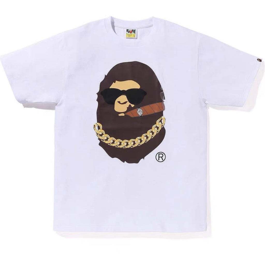 BAPE Shark Camo Graphic Tee Loose Unisex Streetwear T-Shirt