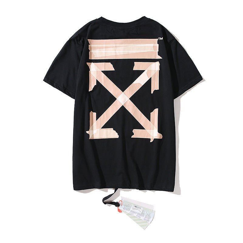 Off White Arrow Graphic Print Short Sleeve Tee Streetwear Unisex