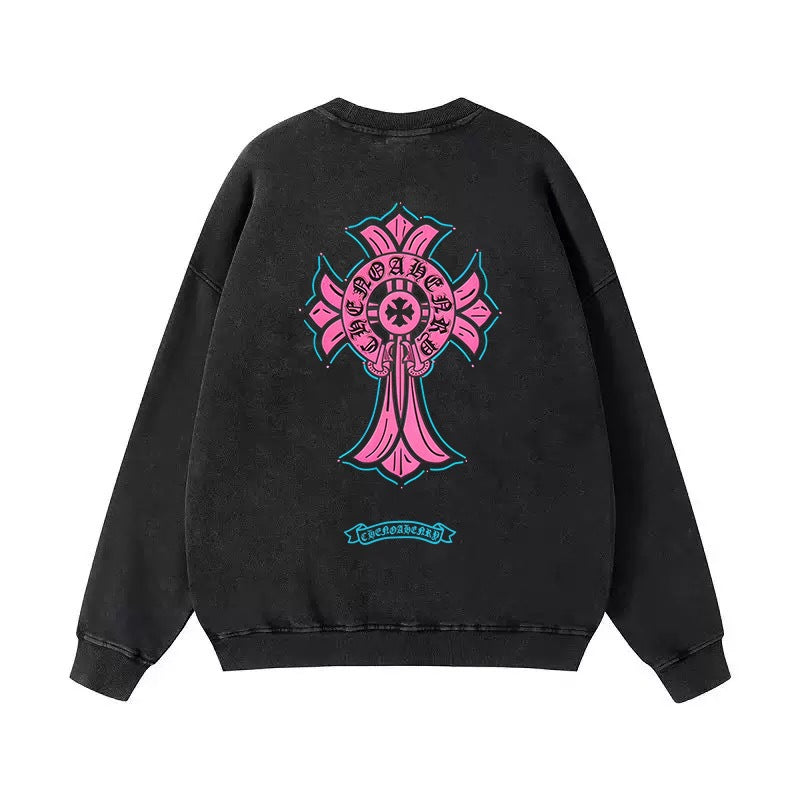 Chrome Hearts Cross Horseshoe Crewneck Sweatshirt Vintage Street Top