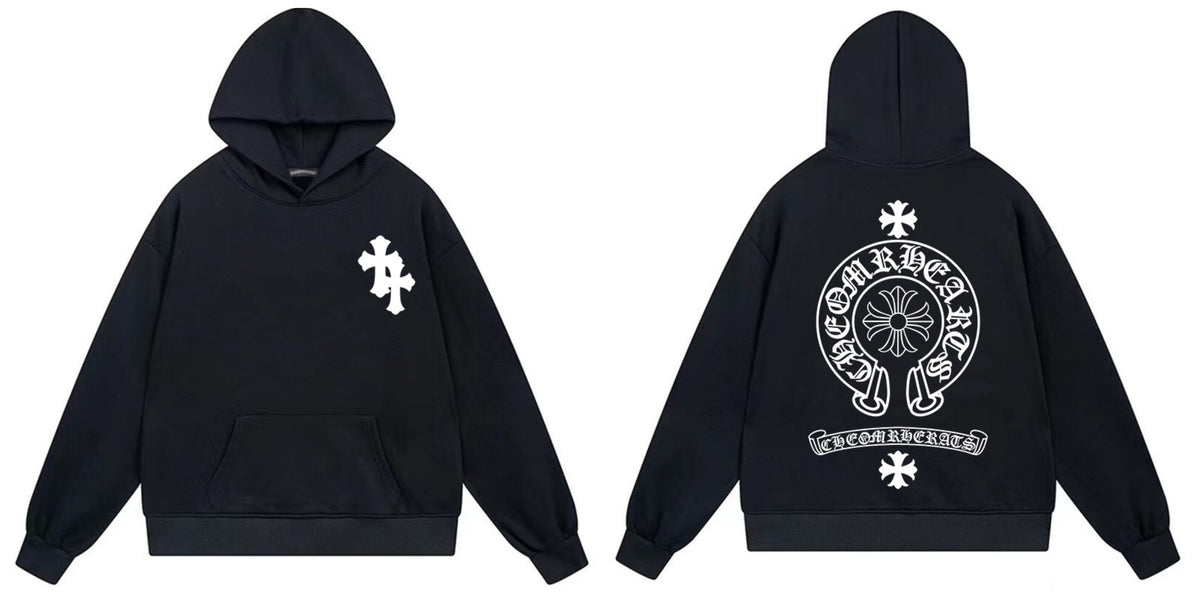 Chrome Hearts Cross Horseshoe Hoodie Vintage Goth Streetwear Pullover