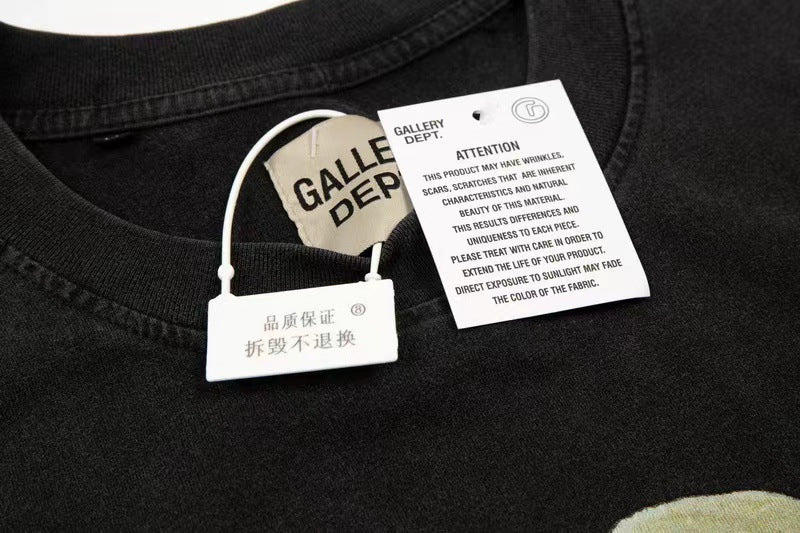 Gallery Dept Vintage Washed Graphic Short Sleeve Tee Streetwear Unisex