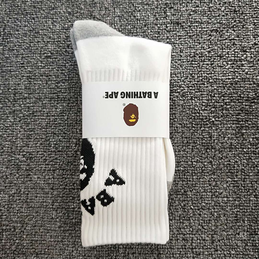 BAPE Ape Head Crew Socks Multi Graphic Prints