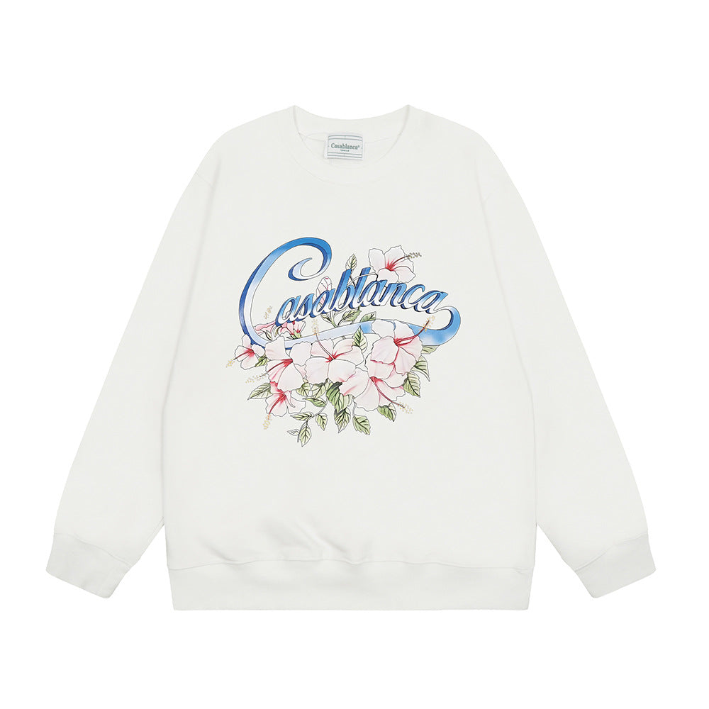 Casablanca Graphic Print Crew Neck French Terry Sweatshirt Unisex