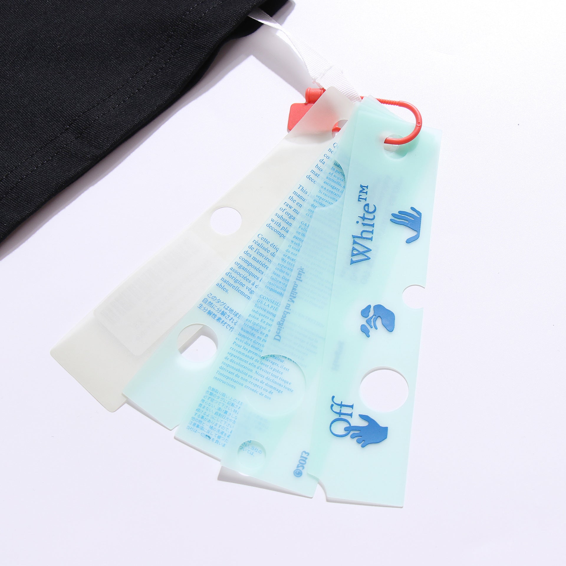 Off White Arrow Hand Letter Graphic Crew Neck Short Sleeve T Shirt