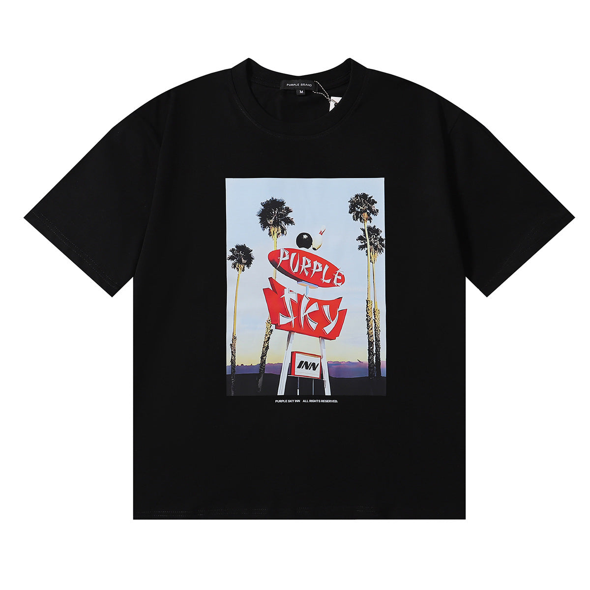 Purple Brand Graphic Tee Loose Unisex Vintage Streetwear T-Shirt