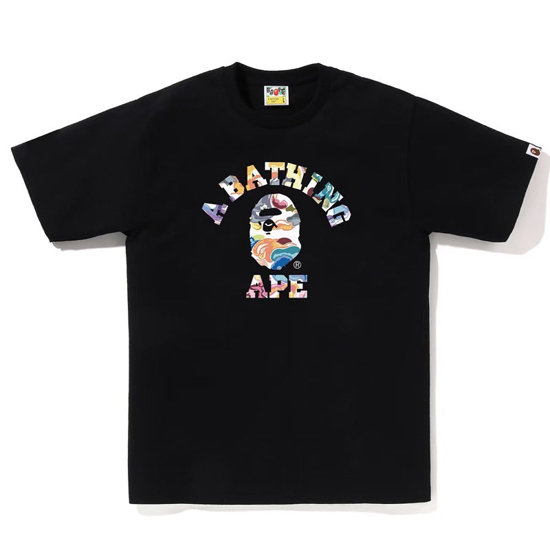 Bape Multi‑Graphic Ape Head Oversized Tee Streetwear Unisex