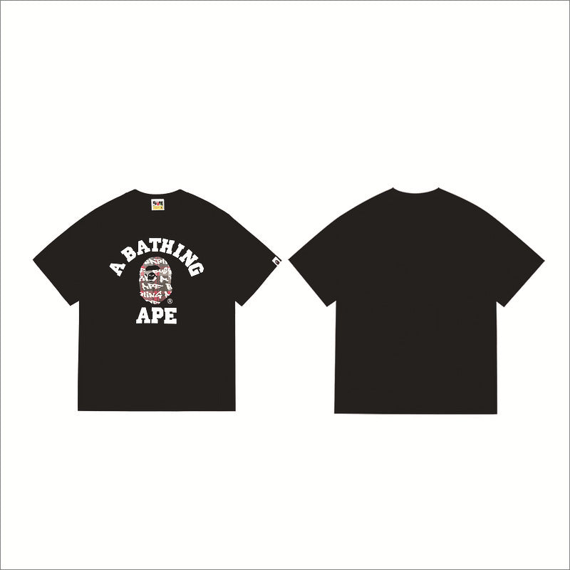 Bape Sakura Floral Graphic Oversized Tee Streetwear Unisex