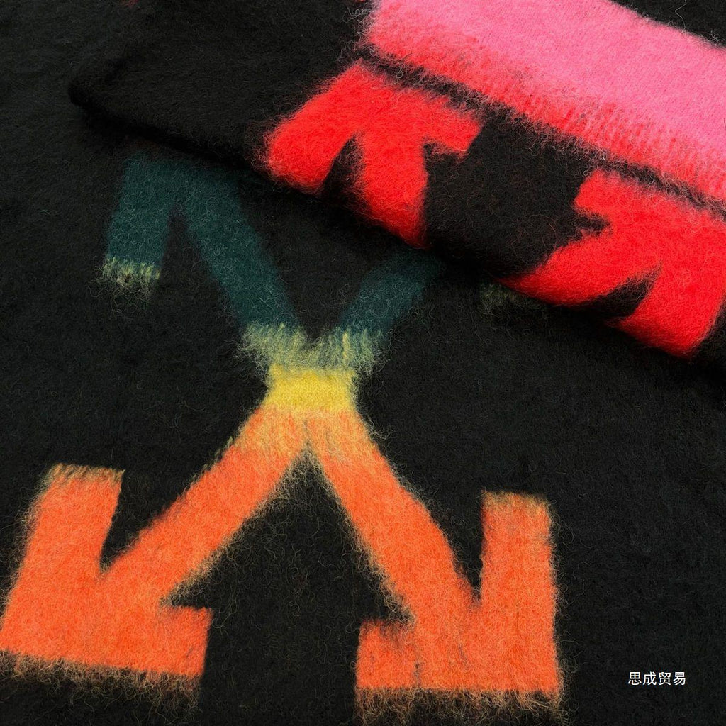 Off-White Diag Ombre Brushed Knit Crewneck Arrows Jumper