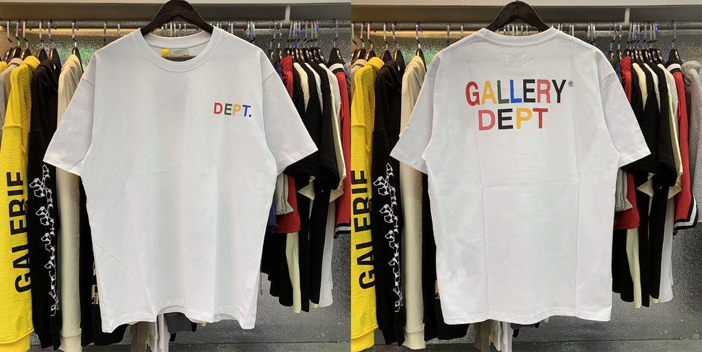Gallery Dept Tie Dye Washed Graffiti Print Crew Neck T‑Shirt Unisex