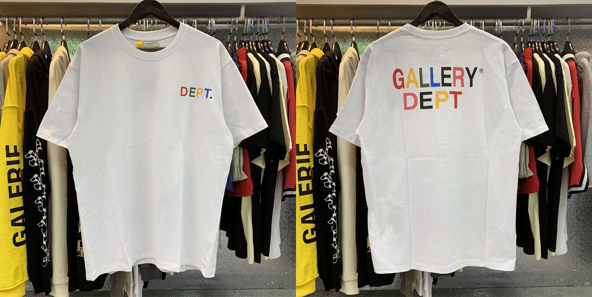 Gallery Dept Tie Dye Washed Graffiti Print Crew Neck T‑Shirt Unisex