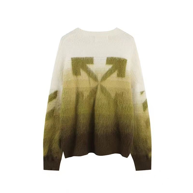 Off-White Diag Ombre Brushed Knit Crewneck Arrows Jumper