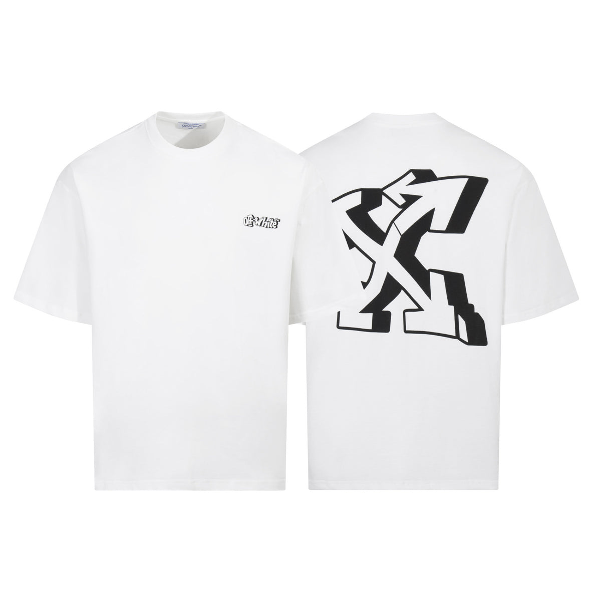 Off White Arrow Print Crew Neck Short Sleeve T Shirt Unisex