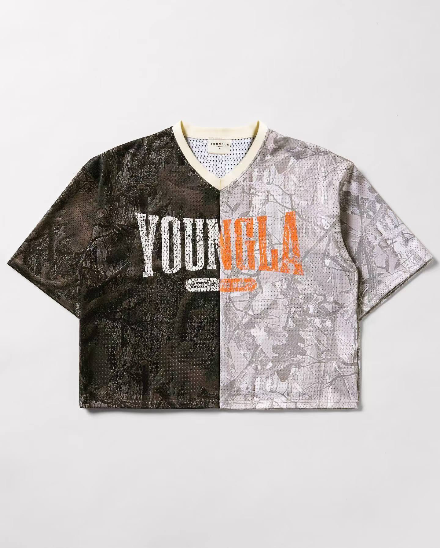 YOUNGLA 4187 Varsity Football Cropped Jersey