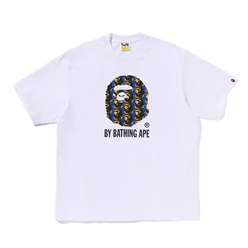 BAPE Ape Head & Shark Graphic Tee Loose Unisex Streetwear T-Shirt