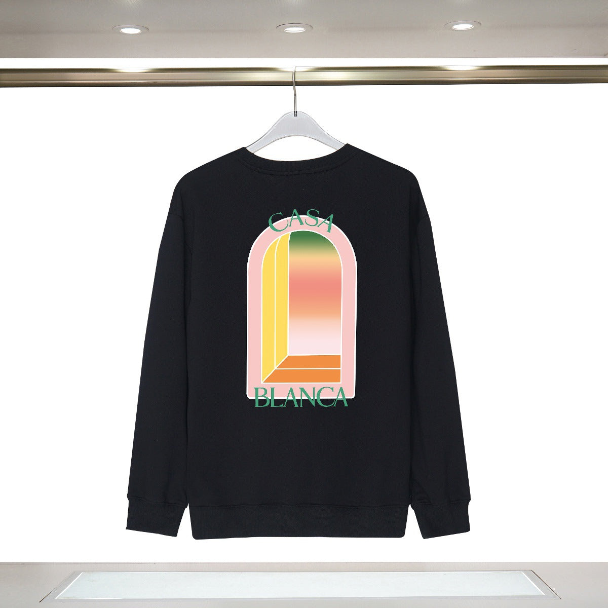 Casablanca Art Graphic Crewneck Sweatshirt Vintage Casual Pullover