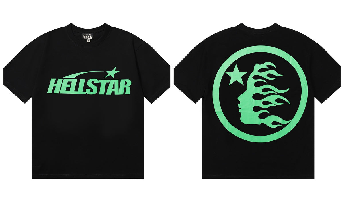 Hellstar Series Vintage Graphic Print Loose Unisex Streetwear T-Shirt
