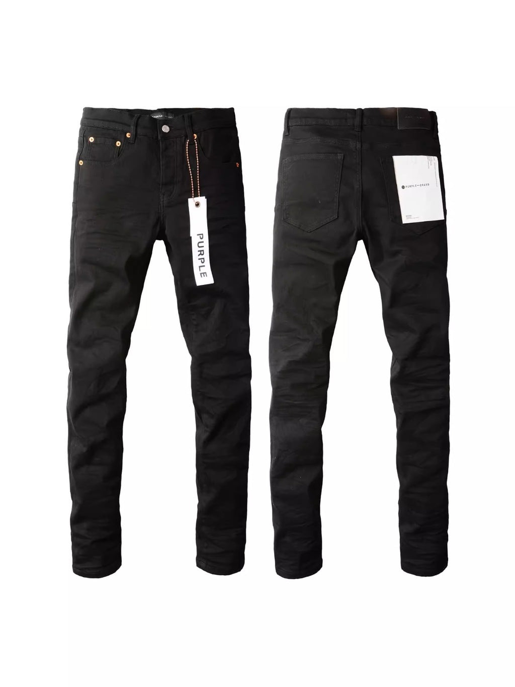 Purple Brand Men Stretch Skinny Ripped Printed Embroidered Denim Jeans